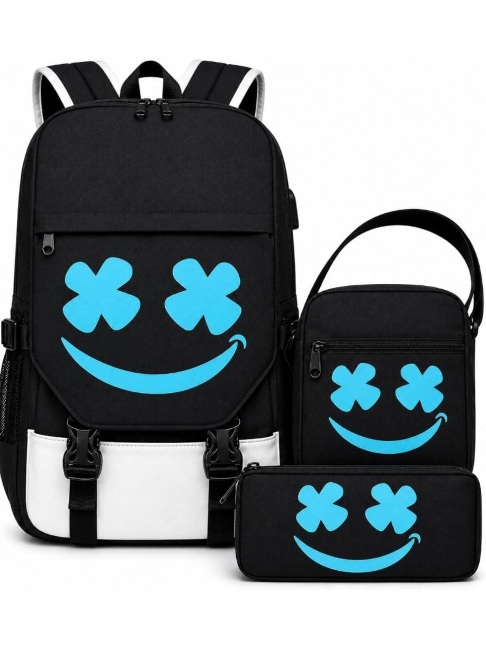 3-in-1 Waterproof Backpack for Kids & Teens - USB Charging, Luminous, Bookbag